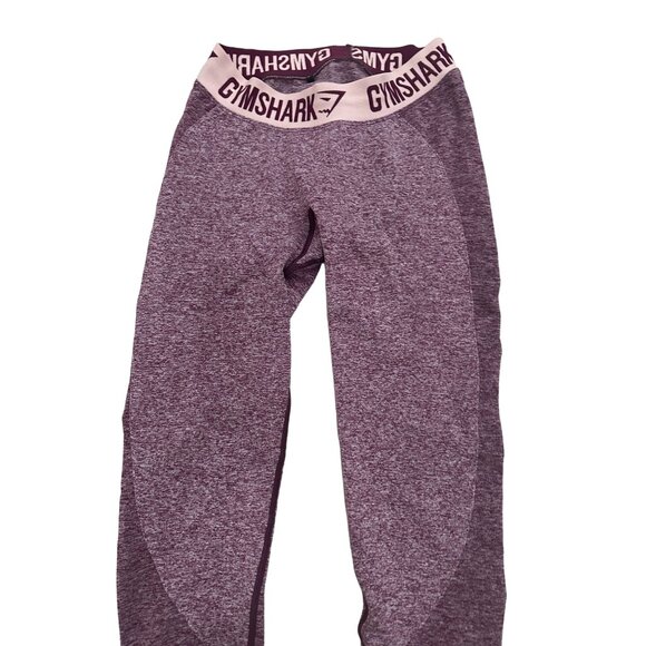 GYMSHARK Burgundy Workout Stretch Leggings Size Small - Picture 4 of 5